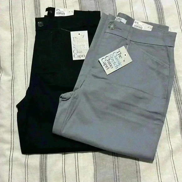 Croft & Barrow New with Tags Women’s Capri Mid Rise Size 4 Black and Gray - Picture 7 of 9